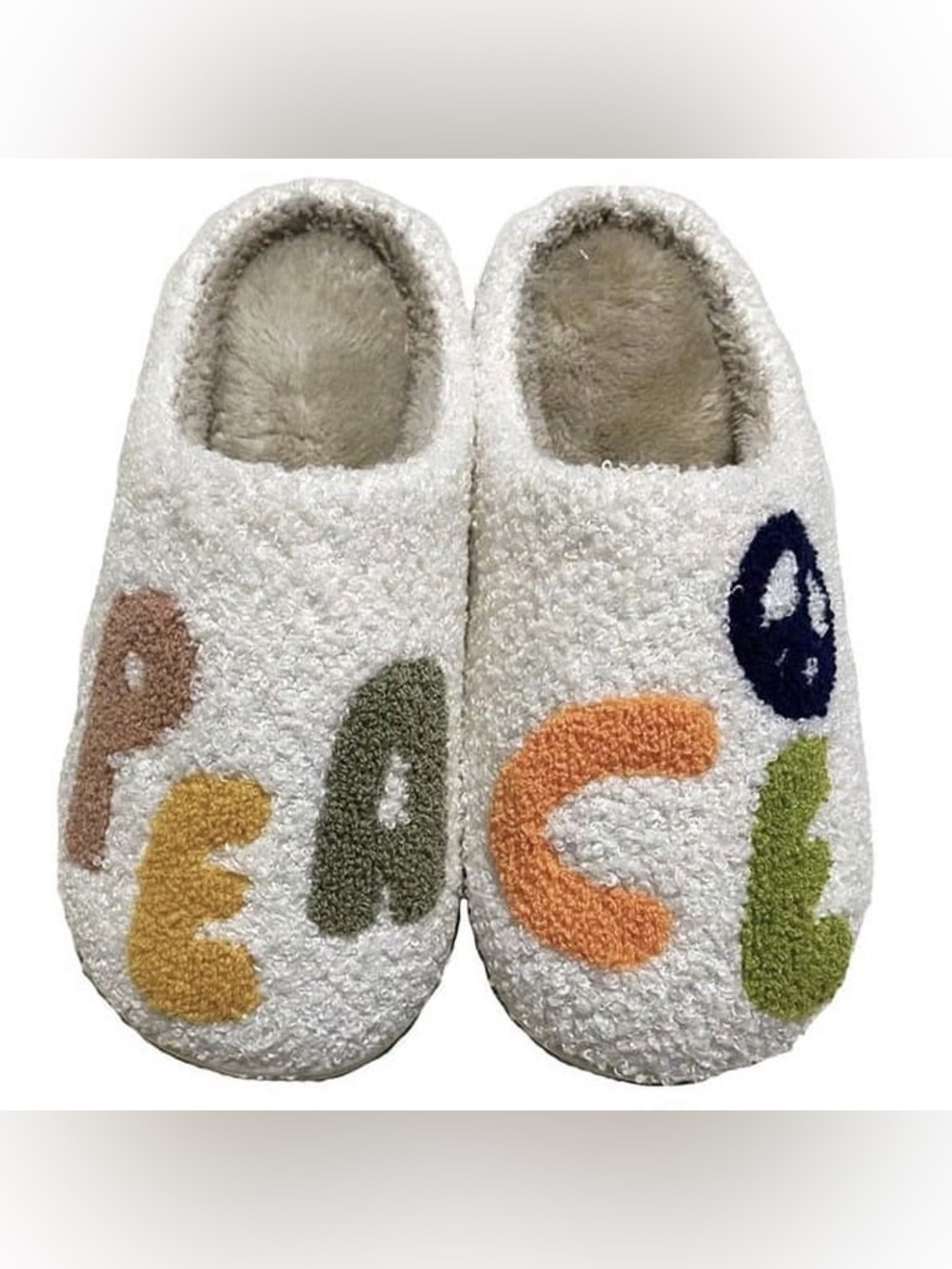 MIA White Kids Pebble Textured Slippers with Multicolor Letters